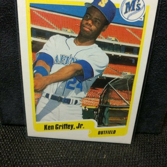 1990 Fleer Ken Griffey Jr #513 2nd Year Seattle Mariners Hall of Fame - Picture 2 of 9